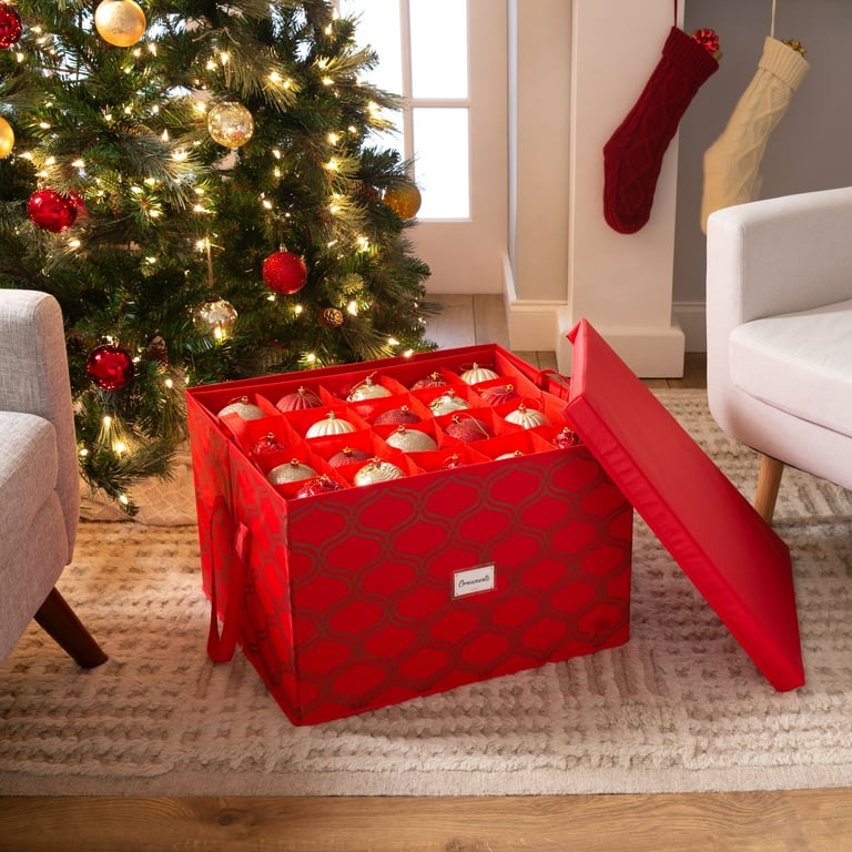 Simplify 60 Count Non Woven Ornament Storage Box - Walmart.com
