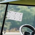 thumbnail image 3 of XYZCANDO Golf Print 4pcs Golf Cart Seat Covers Golf Cart Steering Wheel Cover 2 Piece Golf Cart Flags Easy to Install 2 Person Seats Golf Cart Blanket Steering Wheel Cover Golf Flag Frame White, 3 of 7