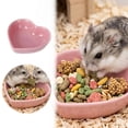 thumbnail image 2 of Heart‑Shaped Ceramic Small Animal Feeding Bowl, Smooth Glazed Food Water Bowl for Hamsters Guinea Pigs, Compact Anti‑Tip Pet Dish with Assorted Colors for Cage Habitat Use, 2 of 6