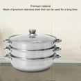 thumbnail image 3 of Soup Steam Pot, Large Capacity Double Ear Multifunctional Stainless Steel Soup Steam Pot Easy To Clean  for Home Use, 3 of 7
