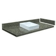 thumbnail image 1 of Transolid VT34.5x22-1SV-4T-A-W-1 34.5 in. D Quartz Vessel Vanity Top with Single Hole and Square Vessel Sink, Greystone, 1 of 6