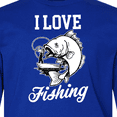 thumbnail image 4 of Inktastic I Love Fishing with Fish Illustration with White Text Long Sleeve Youth T-Shirt, 4 of 5