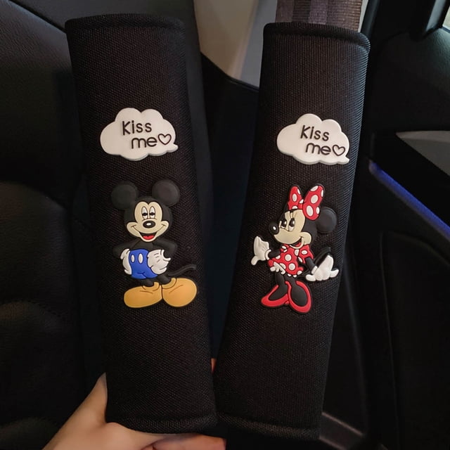 Almohadilla de hombro para cinturón de seguridad de coche, funda de cojín de cinturón de seguridad ABS para automóvil tipo 3, dibujos animados bonitos