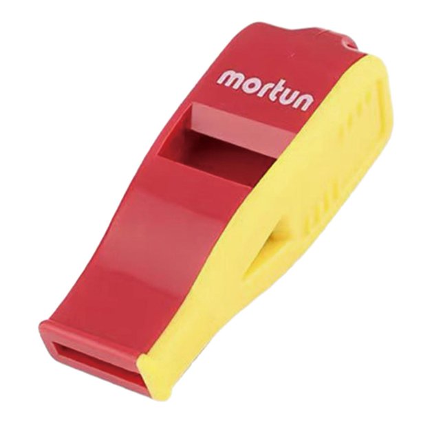 5uds. Silbato deportivo de plástico con cordón, cubierta para la boca, silbato de emergencia () rojo amarillo