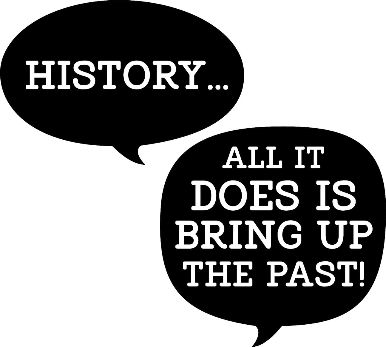 History All It Does Is Bring Up The Past Funny Wall Decals for Walls Peel  and Stick wall art murals Black Large 36 Inch 