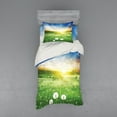 thumbnail image 2 of Ambesonne Spring Bedding Set 4 Pcs, Dandelion Flower Field, Queen, Lime Green Blue, 2 of 3