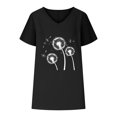 thumbnail image 4 of Raeneomay Button Down Shirts Loose Summer Tops for Women Women V-Neck Print T-Fashion Comfortable Female Blouses Tops, 4 of 4