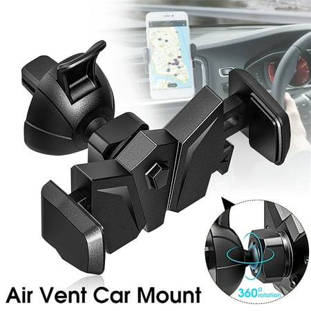 Quick Clip Mounting - Universial Air Vent Car Cell Phone Bat Mount Holder Stand Bracket Rotatable with Quick Release Switch Large Press Clip For Mobile Phone Smartphone Gps