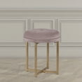 thumbnail image 6 of Hillsdale Furniture Maura Tufted Velvet Backless Metal Vanity Stool, Blush Pink, 6 of 6