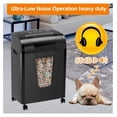 thumbnail image 6 of Paper Shredder, 18-Sheet Cross Cut, P-4 Security, Auto Jam Proof, Home & Office - Shred Paper, Credit Cards, CDs with 5.28 Gallon Bin, 6 of 9
