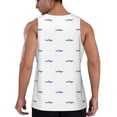 thumbnail image 3 of Easygdp Party Shark Cute Men's Tank Top, Sleeveless Muscle T Shirts, Breathable, Quick-Dry, Loose for Gym, Running, Fitness - Large, 3 of 9