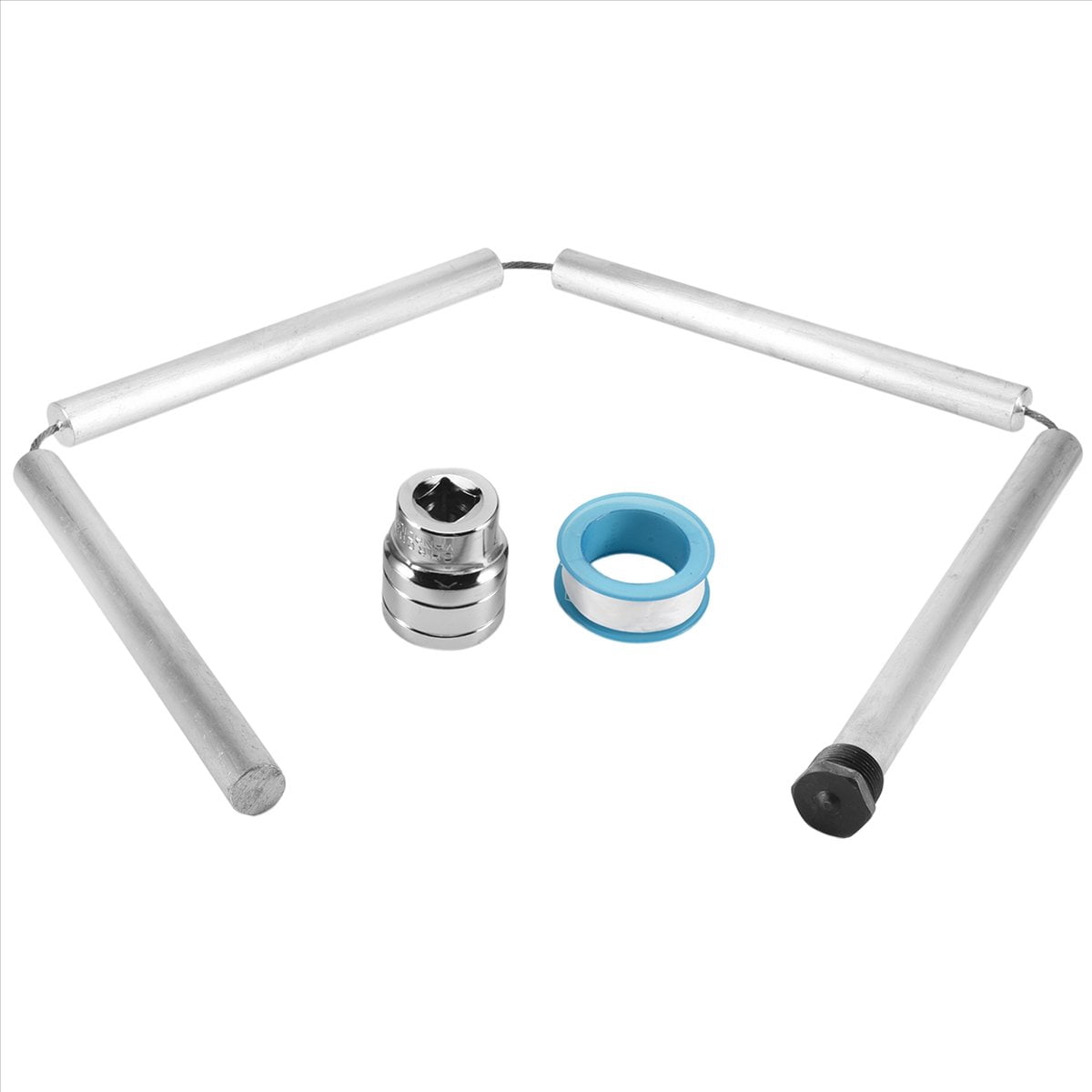 RV Water Heater Magnesium- Flexible Anode Rod 3/4 NPT Threaded Belt Hex Sleeve Tool