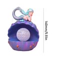 thumbnail image 3 of Mermaid Resin Shell Night Lamp for Birthday Gift (Purple), 3 of 6