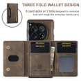 thumbnail image 4 of Feishell Case for OnePlus 12,Premium PU Leather Magnetic Detachable 2-In-1 Card Pocket Back Flip ID Credit Card Slots Kickstand Shockproof Business Slim Phone Case,Coffee, 4 of 10