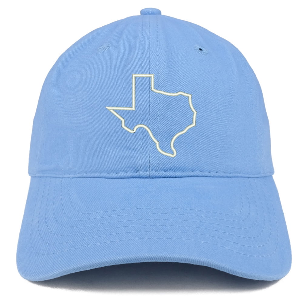 Texas State Outline Embroidered Brushed 