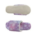 thumbnail image 5 of COEQINE Snowflake Violet Home Slippers Women Cozy Open Toe House Shoes Christmas Slip On Bedroom Slippers Cute Women Footwear Indoor Home Slides Winter Sandals for Guest, 44-45, 5 of 7