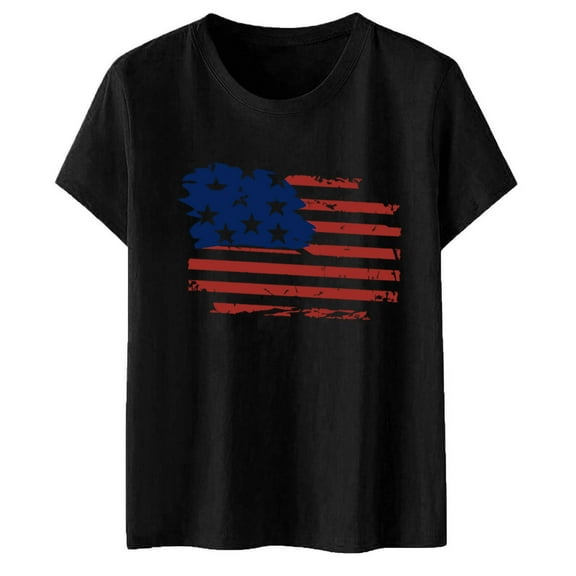 Aayomet Shirts For Women T Shirts for Women Plus Size,Valentines Day Shirt Love Heart Print Shirt Top T-Shirt Short Sleeve Cute Graphic Tee Shirts,Black M