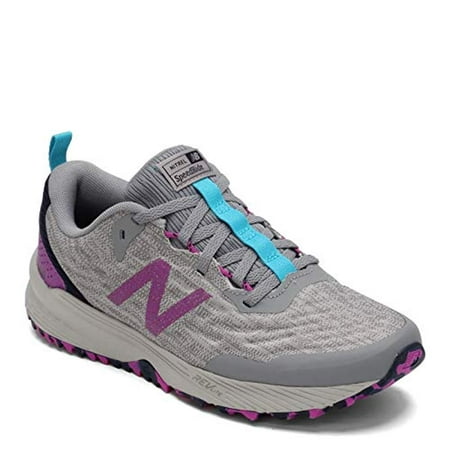 New Balance Women's Nitrel V3 Trail Running Shoe, Steel/Voltage Violet, 9.5 B US