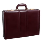 McKleinUSA Daley V Series Leather Locking Attache Burgundy (80436)