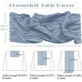 thumbnail image 4 of Parojati 6 Pcs Cheesecloth Table Runner 35'' x 120'' inch Nude Boho Gauze Cheese Cloth Table Runners for Baby Shower Decoration Wedding Party Summer Garden Farmhouse Dusty Blue, 4 of 9