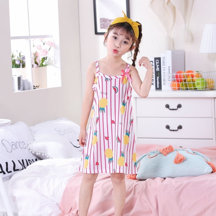 LQSZ Kid Girls Nightgown Night Dresses Princess Pajamas Dress Sleepwear ...