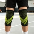 thumbnail image 2 of Kids Sports Knee Pads, Thick Padded Breathable Knee Sleeve Protector, Shock‑Absorbing Knee Guard for Basketball Running Cycling Outdoor Sports for Children(Green,M), 2 of 5