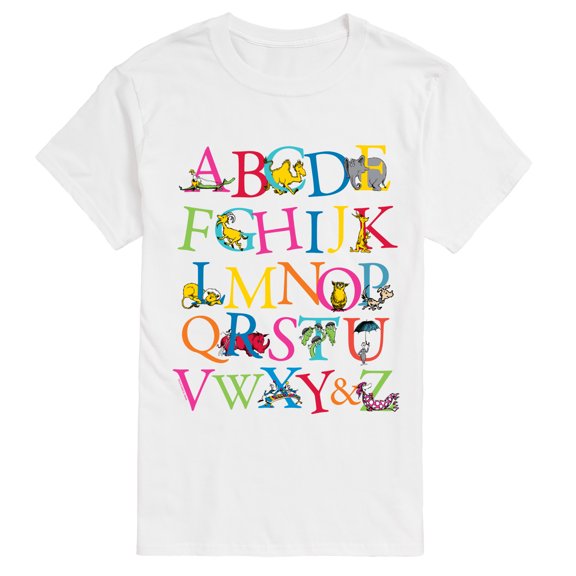 Dr. Seuss - Alphabet Characters Short Sleeve Graphic T-Shirt
