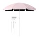 thumbnail image 1 of Sombrilla pequeña para patio, de 2 metros de largo, resistente, con varillas resistentes, portátil, para picnic al aire libre, para parques y césped. rosa, 1 of 8