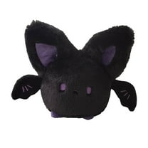 XUYAN 7.87" Bat Plush Toy for Table Display Halloween Bat Plush White/black Cartoon Bat Plushies Ornament PP Cotton Stuffed for Halloween Bedroom Room for Girls Boys