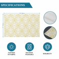 thumbnail image 6 of Yellow Flower Placemats Set of 4, Retro Tribal Art Abstract Monochrome Texture Placemats for Dining Table, Place Mats for Kitchen Tabletop, Waterproof Wipeable Dining Table Mats Set, 6 of 9