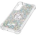 thumbnail image 6 of for Samsung Galaxy S22 Plus Glitter Case with Ring Holder, Bling Sparkle Floating Liquid Soft TPU Cushion Fashion Girly Women Girls Clear Case Cover for Samsung Galaxy S22 Plus  Silver, 6 of 14
