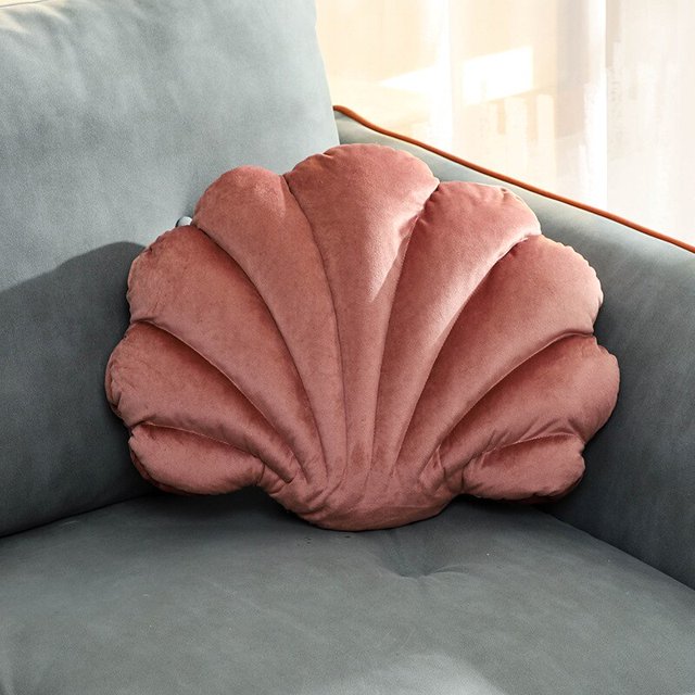 Shell Stuffed Beach Garden Pillow Fantastic Velvet Pillow Sea Shell Bed Sofa Swing Chair Cushion heqiyong LED