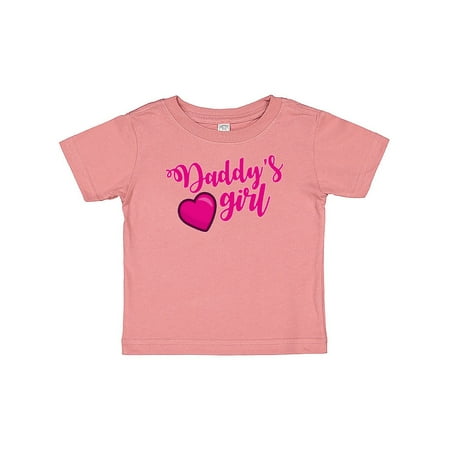 

Inktastic Valentine s Day Daddy s Girl with Heart Outfit Gift Baby Girl T-Shirt