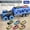 container car blue, variant on Deformable Rail Car Ejection Folding Big Truck Toys for Kids Container Transporter Playset Children Gift