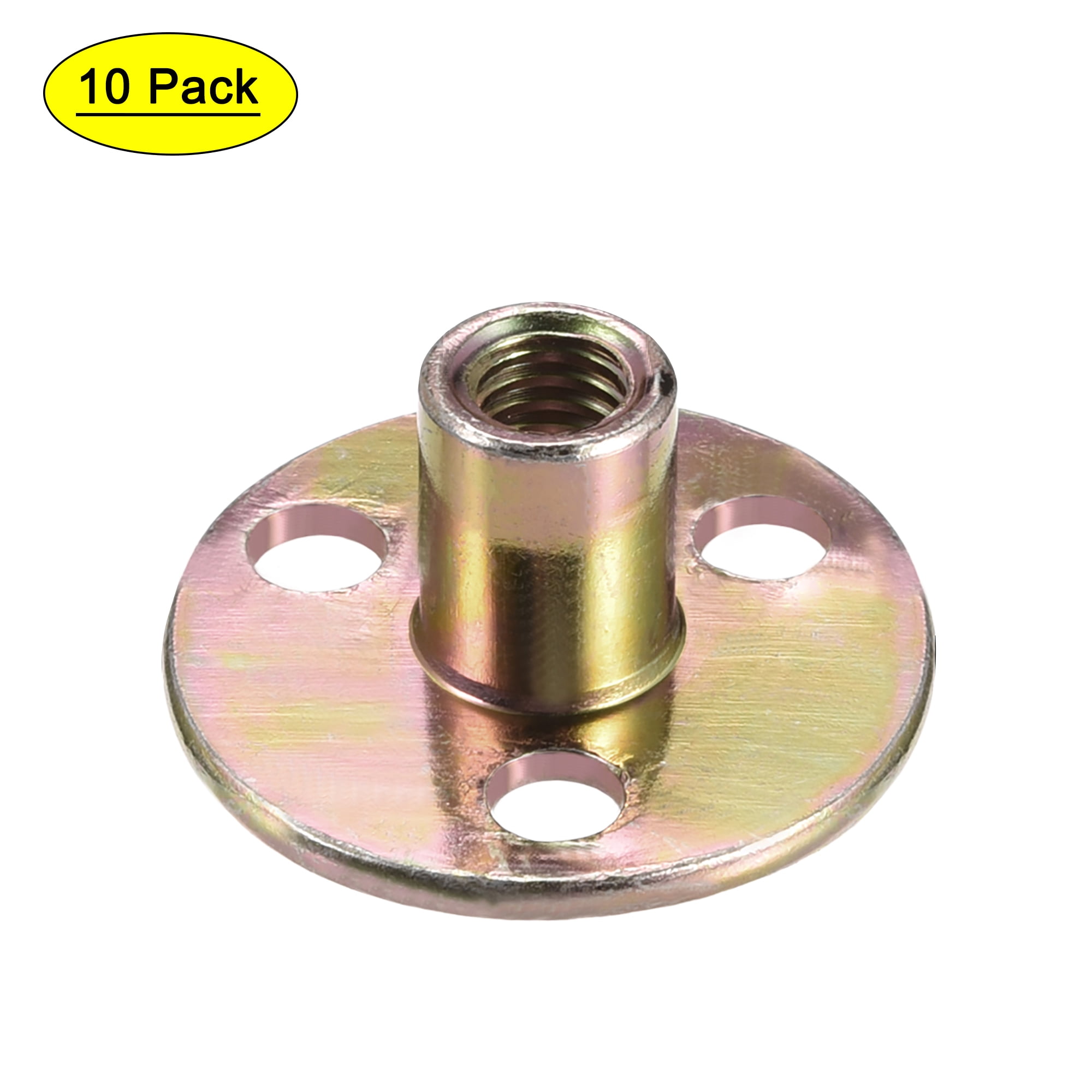 Uxcell 5/16"x36x2.5mm Brad Hole Tee Nut Carbon Steel Zinc Plated 10
