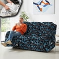thumbnail image 4 of COEQINE Stretch Recliner Cover Universal 8 Pieces Recliner Sofa Cover Stay in Place 3 Seater Furniture Protector Home Decor for Pets, Dogs, Cats, Kids, Blue Black Leoaprd Print, 4 of 8