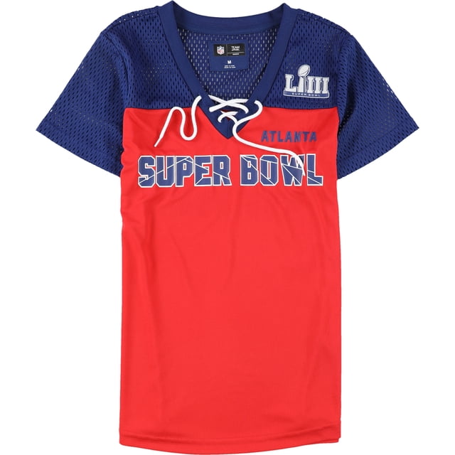 Camiseta con gráfico del Super Bowl de Atlanta para mujer de la NFL, roja, mediana