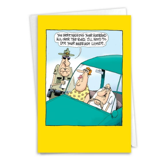 1 Funny Anniversary Card with Envelope - Nagging Wife C6367ANG