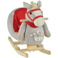 thumbnail image 1 of Qaba Kids Ride On Rocking Horse with Cradlesong Handle Grip Hand Puppet Traditional Toy Gift for Children 18-36 Months Rocking Toy for Toddler Grey, 1 of 9