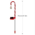 thumbnail image 3 of Solar Christmas Decorations Candy Cane Lights, Solar Xmas Pathway Markers Lights, Outdoor Decor Stake with Snowflowers & Santa,2 Modes LED Lights for Garden Patio Yard Lawn(B), 3 of 5