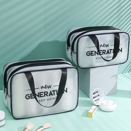 Dry-wet Separation Washing Bag Large Capacity Portable Travel Cosmetic Bag Storage Bag Clear Travel Toiletry Bag