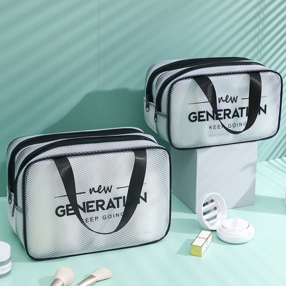 Dry-wet Separation Washing Bag Large Capacity Portable Travel Cosmetic Bag Storage Bag Clear Travel Toiletry Bag