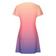 thumbnail image 4 of FRSASU Summer Dresses for Women Casual Short Sleeve Gradient Dress Crewneck Beach Midi Dress with Pockets Pink, 4 of 5
