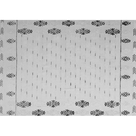 Ahgly Company Indoor Rectangle Solid Gray Modern Area Rugs, 2' x 4'