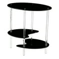thumbnail image 1 of Mesa auxiliar de acrílico de 3 niveles, pequeña, moderna, para café, decoración del hogar y bebidas Negro, 1 of 9