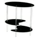 thumbnail image 1 of Mesa auxiliar de acrílico, mesita de noche, sofá, mueble de café, mesa auxiliar pequeña de 3 niveles, escritorio para bebidas para lavandería, casa de Negro, 1 of 8
