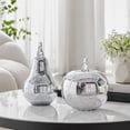 thumbnail image 5 of Alloya Apple Decorative Accent Metal Tabletop Sculpture Nature Figure - Silver, 5 of 5