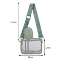 thumbnail image 4 of Bolso Bandolera PVC Transparente Bolso Hombro Informal para Mujer Con Bolso Pequeño (verde), 4 of 9