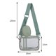 thumbnail image 3 of Bolso bandolera de PVC transparente Bolso de hombro informal para mujer con bolso pequeño (verde), 3 of 8