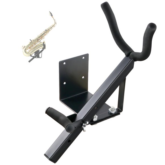 EASTROCK Alto&Tenor Saxophone Wall Stand Saxophone Wall Mount Saxophone Holder Rack (Saxophone Wall Stand), Black